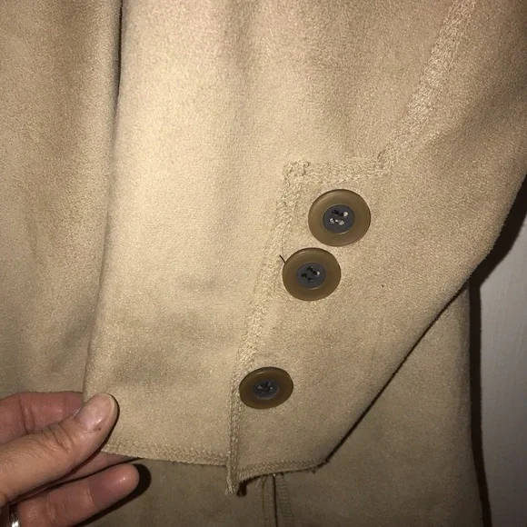 Rachel Zoe snake print / tan faux suede reversible jacket. Size small GUC - Picture 5 of 8